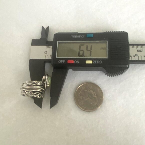 Sterling Silver 925 PZ Modernist Israel Opal Teardrop Wide Band Ring Sz 5.75 - Picture 14 of 16